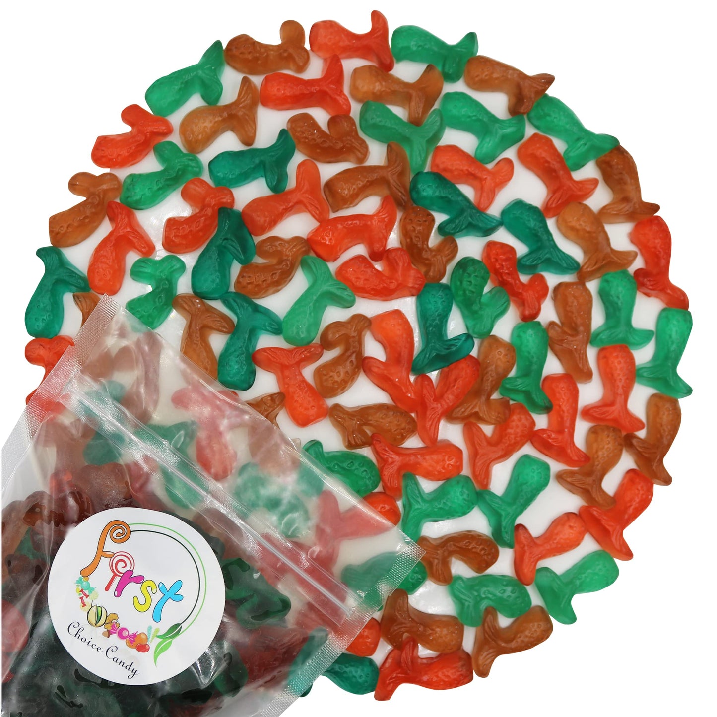 Gummy Assorted Rainbow Mermaid Tails, 2 Pound