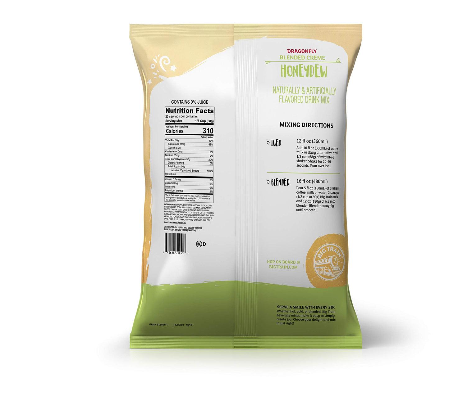Big Train Dragonfly Honeydew Blended Crme Beverage Mix, 3.5 Pound (Pack of 1)