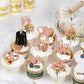YCTHUNFISH Bride to Be Cupcake Toppers, 30 Pack, Glitter Diamond Ring Design, Rose Gold