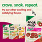 Snak Club Tajin Peach Rings, Sweet and Spicy Gummy Snacks, 5oz Resealable Bag, 6 Count