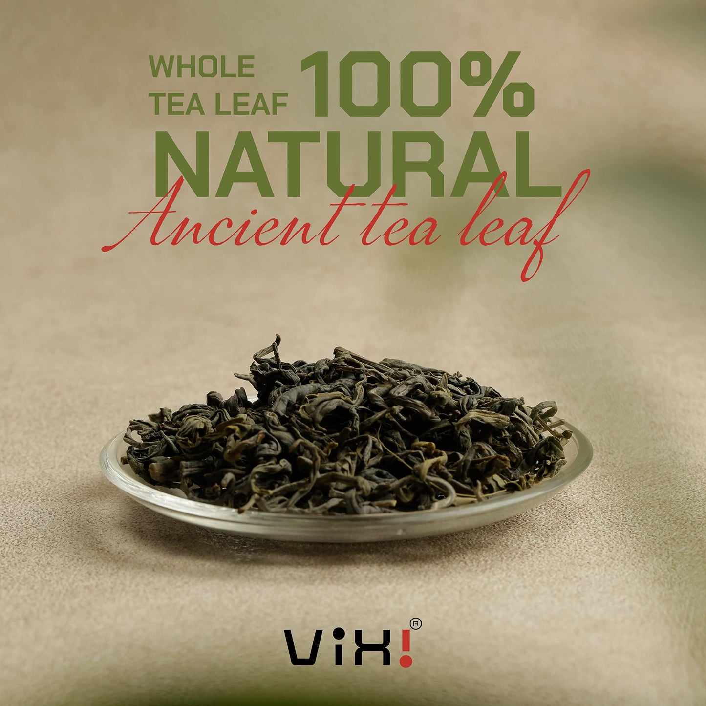 Vixi Green Tea Loose Leaf, (8.00 Oz), Vietnams Mountain Tea, Caffeinated, Antioxidant, Dried Whole Full Large Leaves, 100% Natural From Ancient Tea Tree For Hot And Cold Brew