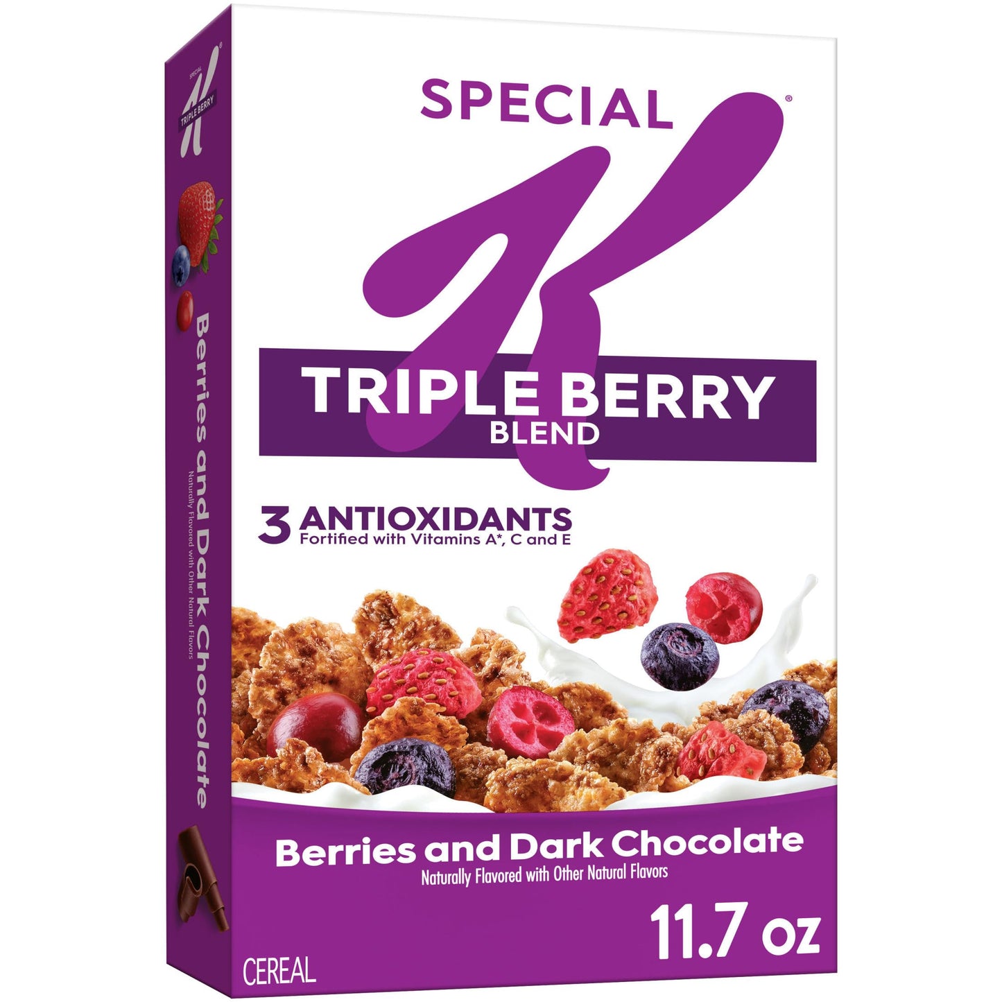 Kelloggs Special K Plus Berries and Dark Chocolate Super Blend Cereal, High Fiber, 11.7 oz