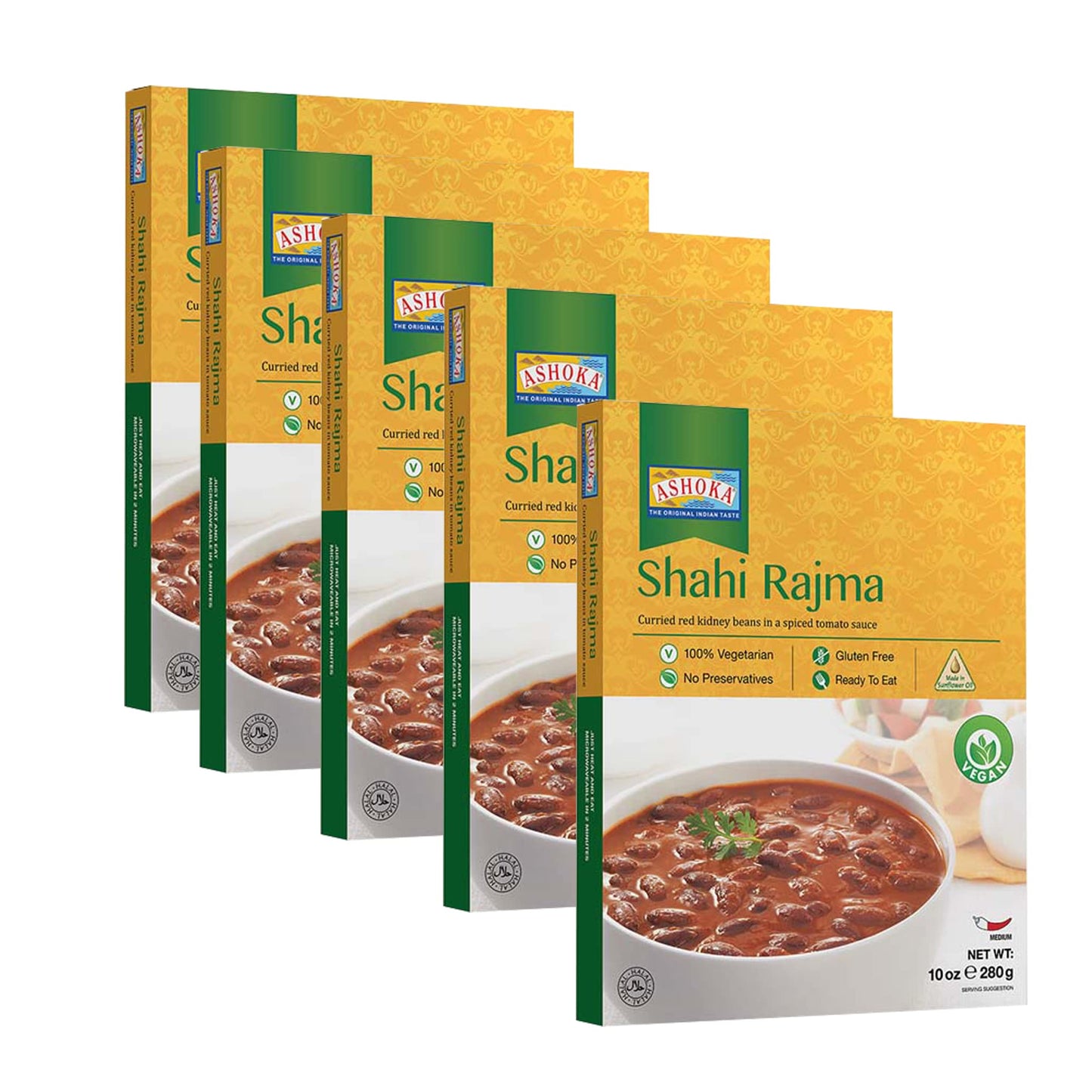 ASHOKA Vegan Red Kidney Beans Microwaveable Entrees, Gluten-Free, Kosher Certified, 10 Ounce (Pack of 10)
