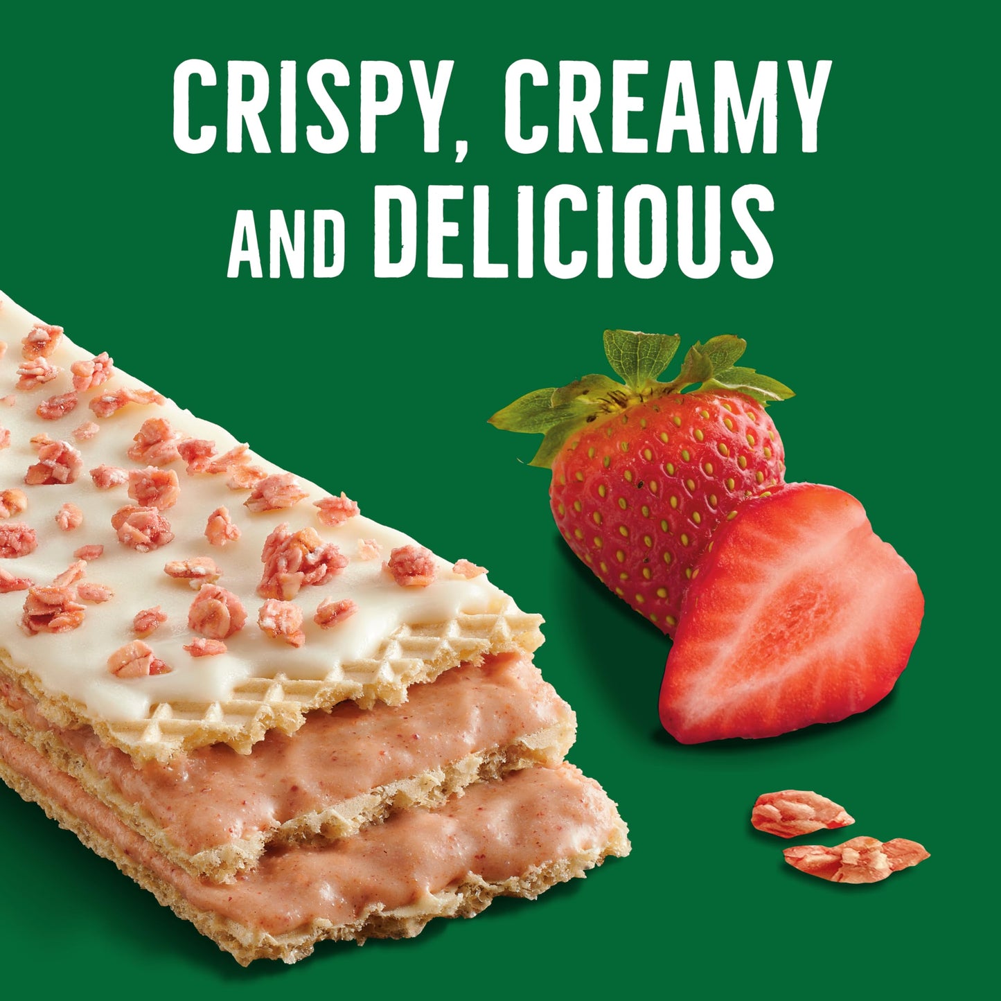 Nature Valley Strawberry Crispy Creamy Wafer Bars, Made With Whole Grain, 5 Bars, 6.5 oz Box