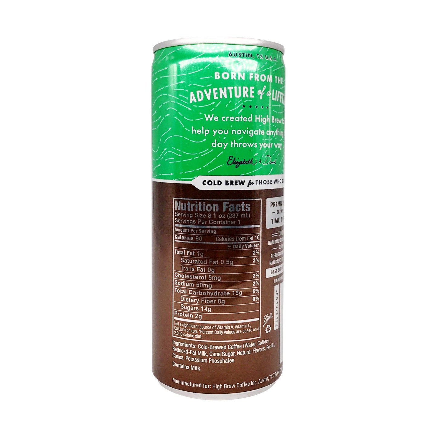 High Brew Coffee - Dark Chocolate Mocha - 8oz.(Pack of 20)