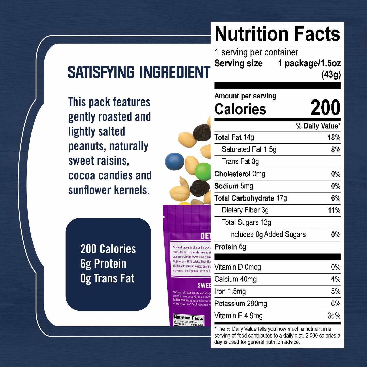 Kar'S Nuts Original Sweet N Salty Trail Mix, Resealable Pouch, Gluten-Free Snacks, 25 Oz, Pack Of 8