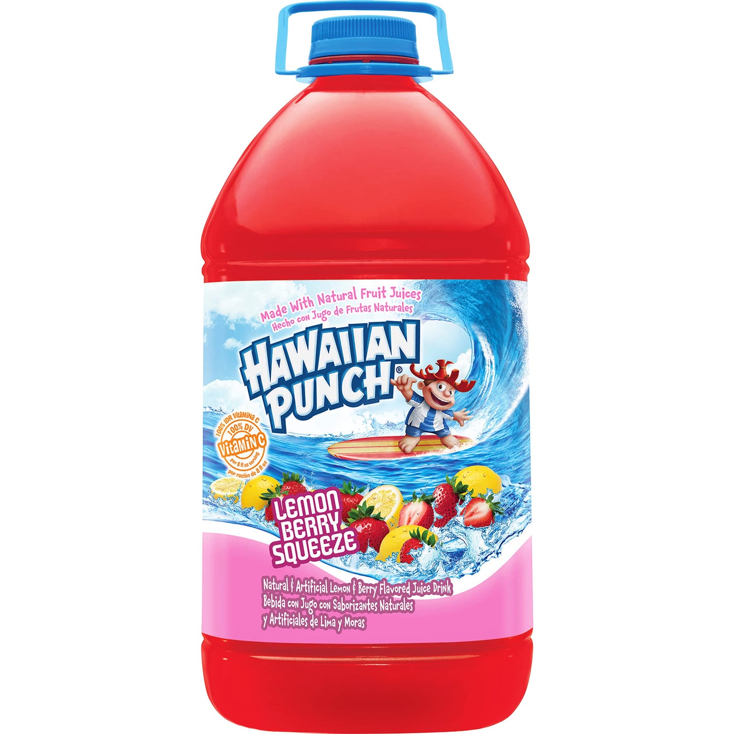 HAWAIIAN PUNCH Fruit Juice Drink, Caffeine-free, 1 Gal (Pack of 4), Lemon Berry Squeeze, Gluten-free, Excellent Source of Vitamin C