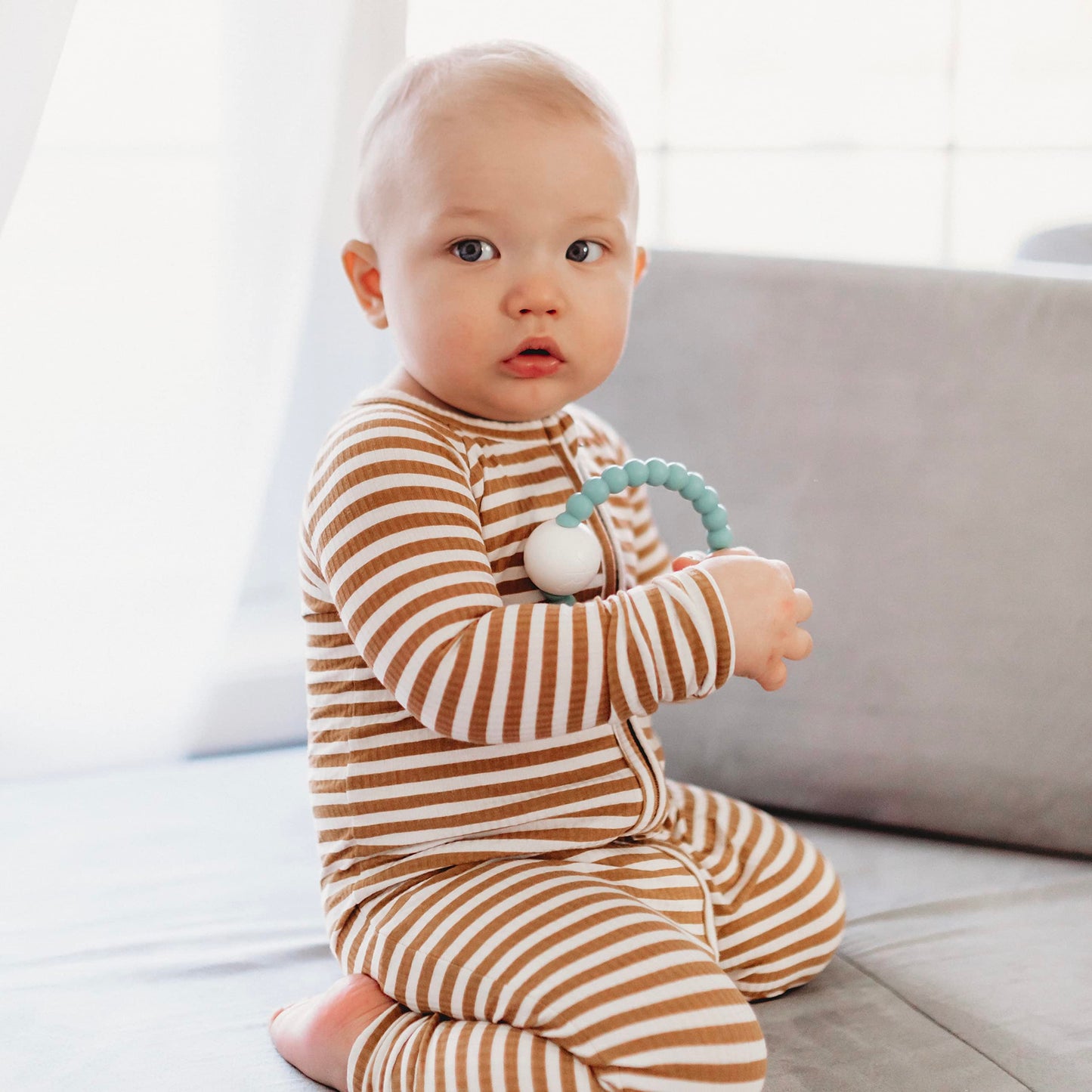 Ryan And Rose Cutie Teether Rattle (Seaglass)