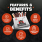 Jerky Gift Basket For Men - 40Pc Jerky Variety Pack Of Beef, Turkey, Chicken & Cheese Snack Sticks - High Protein Healthy Snack