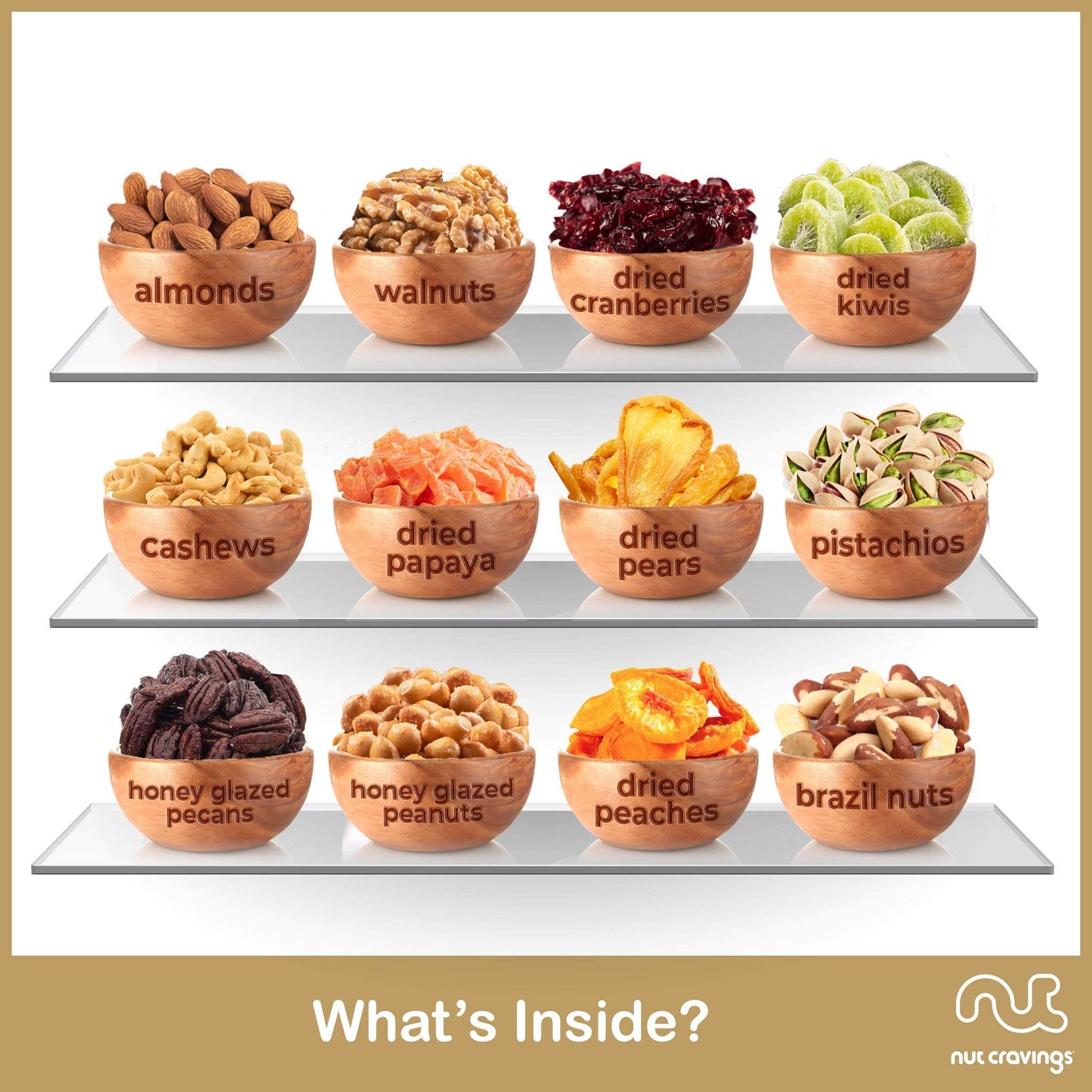 Nut Cravings Gourmet Collection - Easter Dried Fruit & Mixed Nuts Gift Basket Black Tower + Ribbon (12 Assortments) Purim Mishlo