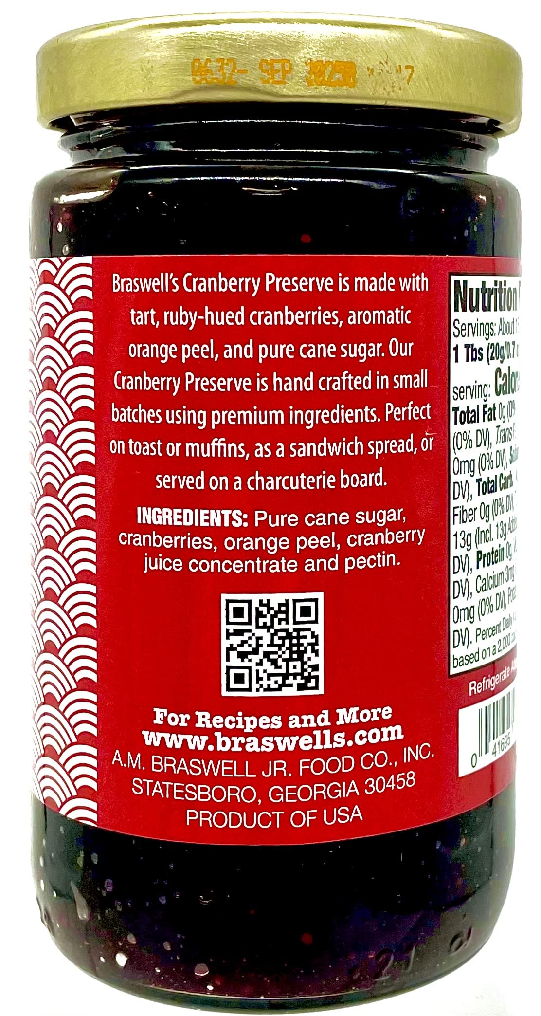 Braswell'S Cranberry Preserves