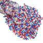 Philaeec Patriotic Nonpareils Sprinkle Red White And Blue Peals Sprinkle Edible For Cake Decoration Cupcake Topper Cookie Baking