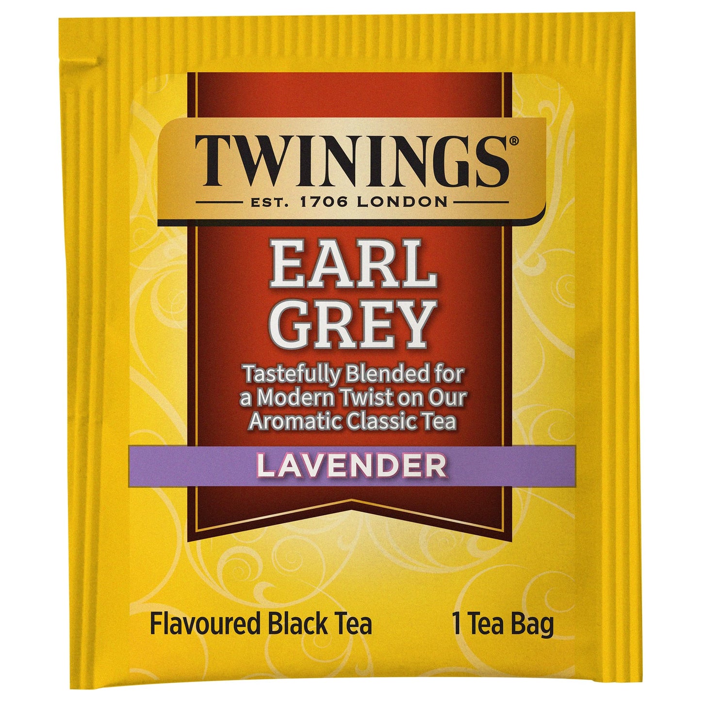Twinings Earl Grey Lavender Black Tea Individually Wrapped Bags, 20 Count (Pack Of 6), Citrus, Bergamot & Floral, Caffeinated, Enjoy Hot Or Iced | Packaging May Vary