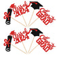 24 Pcs 2024 Graduation Cupcake Toppers Glitter Class Of 2024 Congrats Grad Cap Diploma Cupcake Picks 2024 Graduation Theme Party