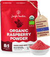 Jungle Powders Organic Raspberry Powder 5 Ounce Bag, USDA Organic Freeze Dried Raspberries from Whole Berry for Baking, Additive