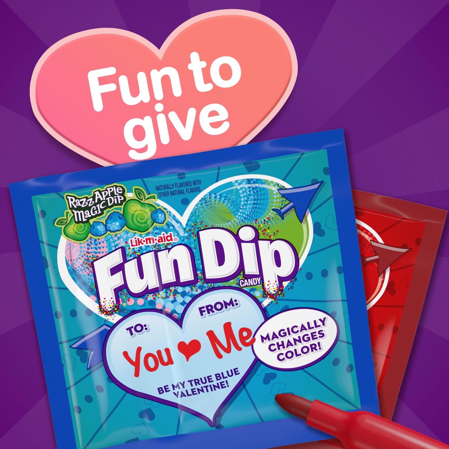 Fun Dip Valentines Day Candy, Friendship Exchange, 22 Count Box