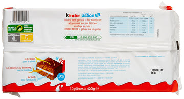 Kinder D  Lice Snacks Cacao 420 G - 4 Packs (40 Bars)