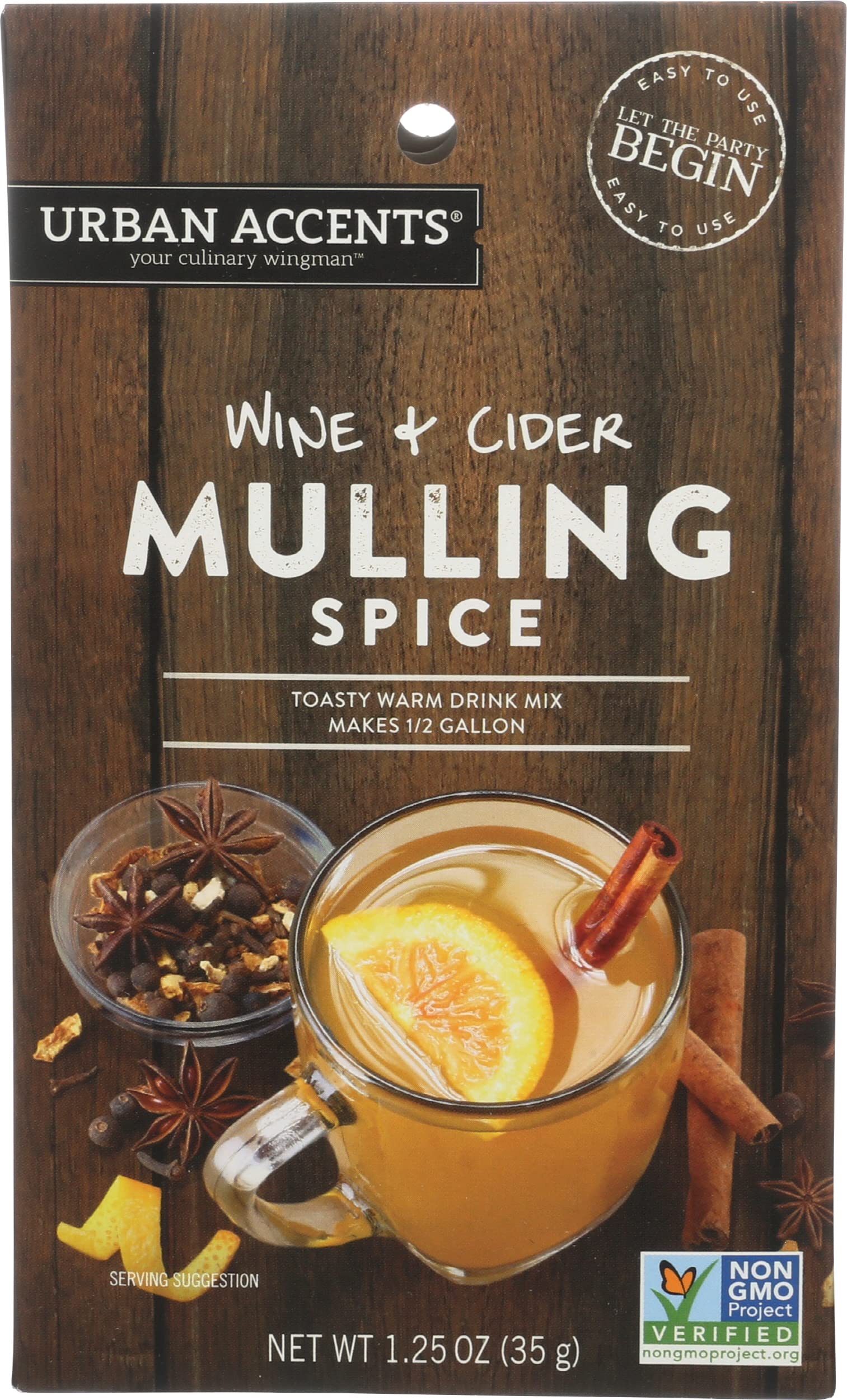 Urban Accents Mulling Spice Royal - 1.25 Ounce Seasoning Mix, Ideal for Holiday Beverages