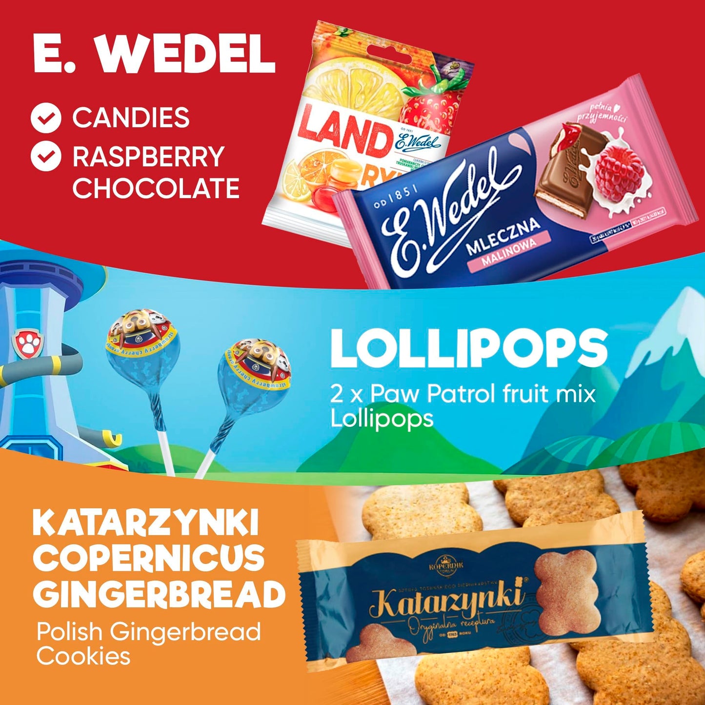 from Home Authentic Polish Candy Snack Box - 15 Traditional  , Includes Wafers, Cookies & Sesame Snacks