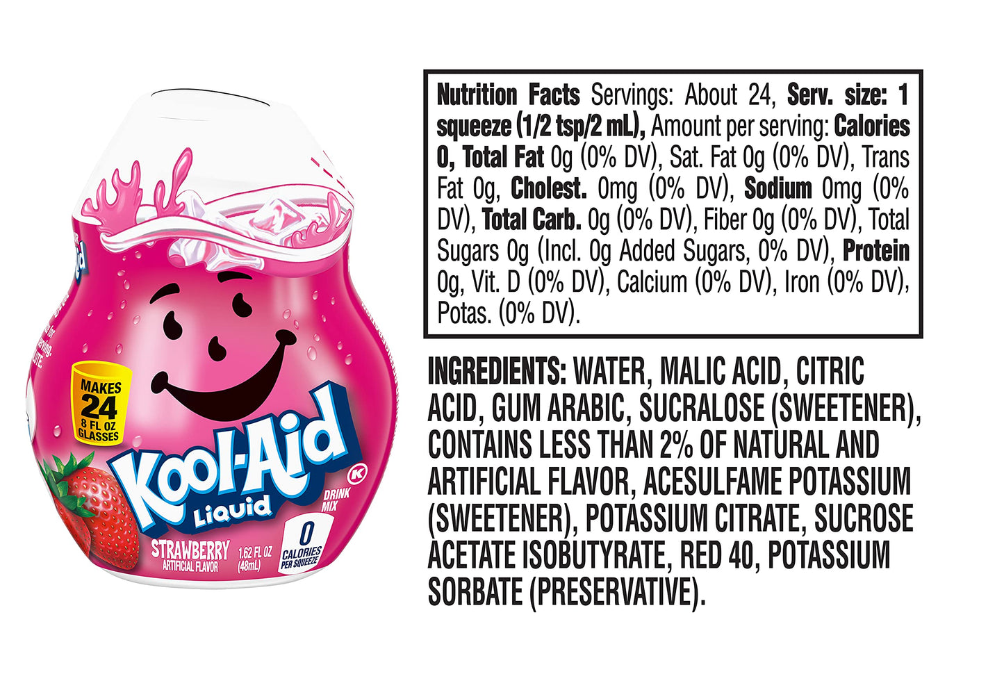 Kool-Aid Liquid Drink Mix Variety Pack, 1 Watermelon, 1 Blue Raspberry, 1 Strawberry, 1 Grape, 1 Cherry, 1 Tropical Punch, 6 CT