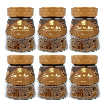 Juan Valdez Classic Freeze Dried Coffee - Premium Colombian Coffee, Pack of 6, 3.5 OZ
