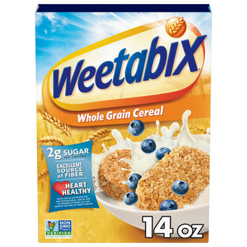 Weetabix Biscuits Whole Grain Cereal, Lightly Sweet Whole Grain Wheat Biscuits, Delicious as Part of Breakfasts or Snacks, 14 OZ