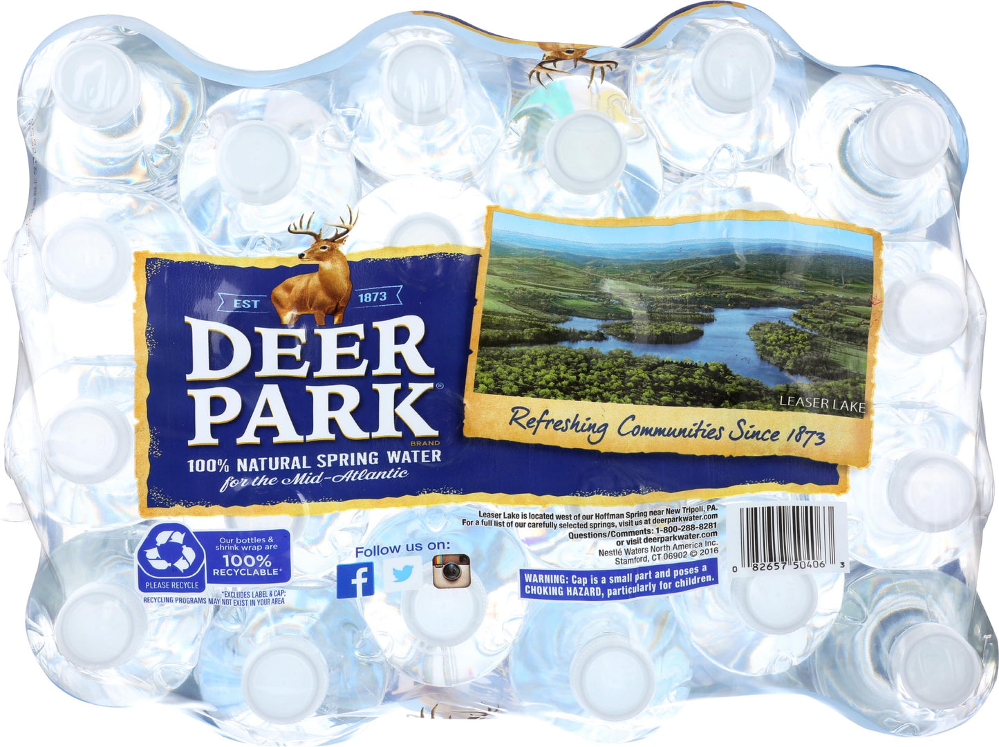 Deer Park Bottled Spring Water, 16.9 Ounce (24 Bottles)