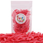 Firstchoicecandy Sweet & Sour Gummy Worms, Multi Flavors And Solid Colors (2 Pound, Sour Red Strawberry)