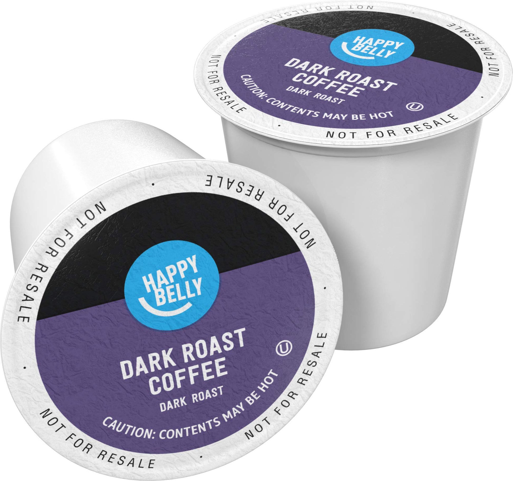Happy Belly Dark Roast Coffee Pods, Compatible with Keurig 2.0, 100 Count