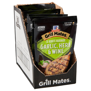 McCormick Grill Mates Garlic, Herb & Wine Marinade, 5 oz, Pack of 6, Brown