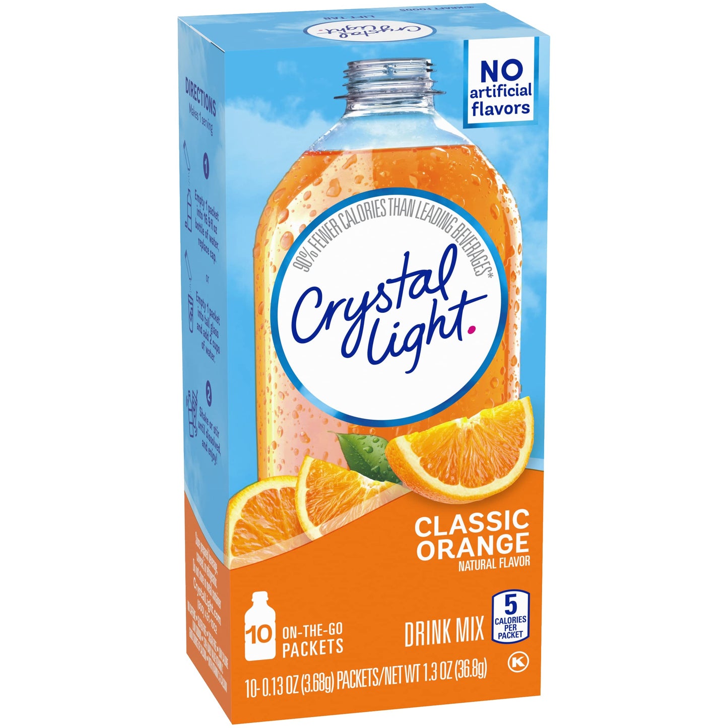 Crystal Light On The Go Sunrise Classic Orange Drink Mix, 10 Ct, 2 Pk