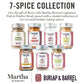 Martha Stewart 7-Spice Gift Set - 7 Single Origin Spices, Marthas Pork & Poultry Seasoning - Herbs & Spices From Burlap & Barrel - Cinnamon, Vanilla, & More - Gift For Cooks - 7 Full Size Jars