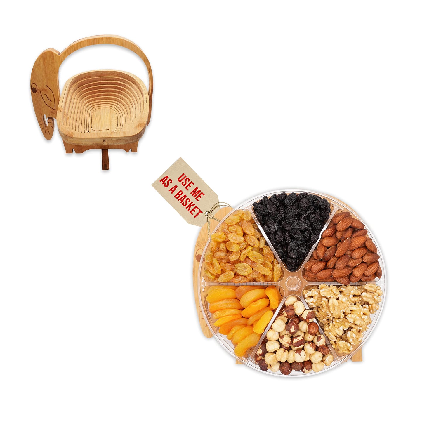 Secret Gardens Fruit And Nuts Gourmet Gift Baskets Turns Into Basket Healthy Fresh Gift For, Valentines Day - Birthday | Father