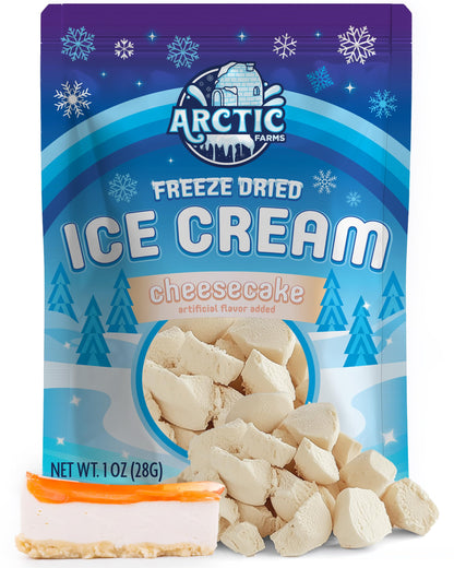 Arctic Farms Freeze Dried Ice Cream that Does Not Melt (Cheesecake)