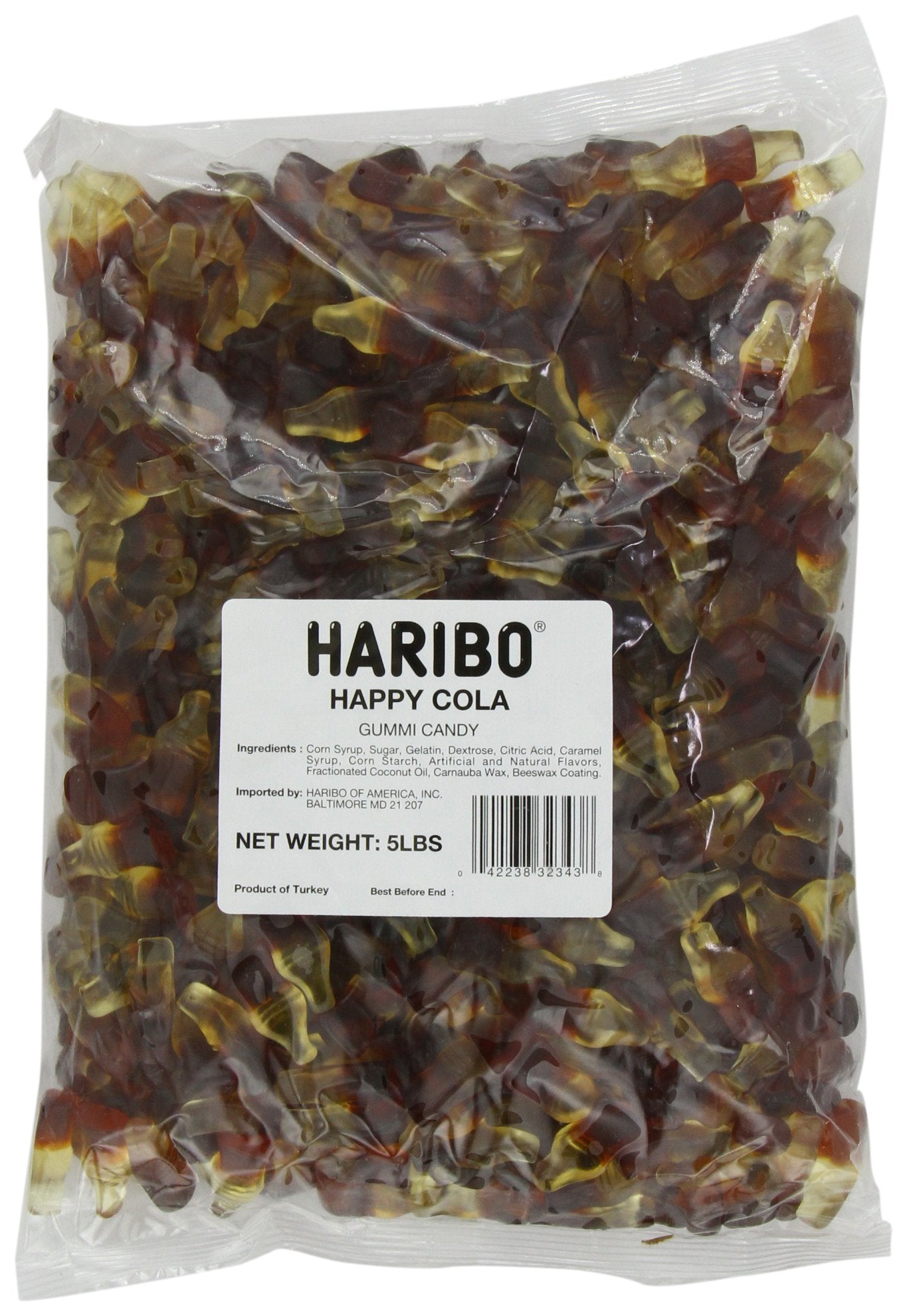 Haribo Gummi Candy, Happy-Cola, Bulk 5 Lb. Bag