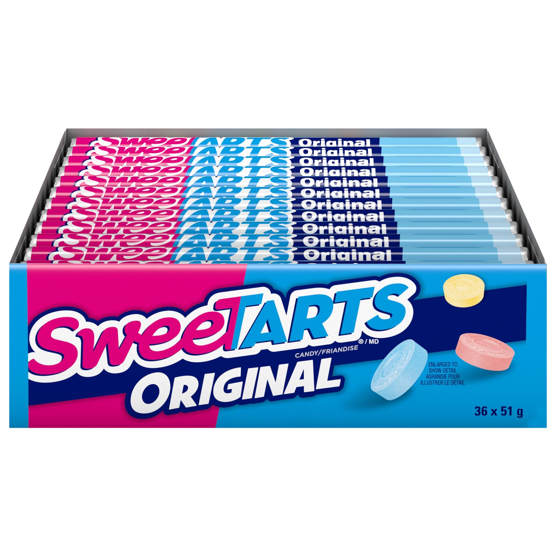 SweeTARTS Original Candy Roll, Pack of 36, Assorted Flavors, 1.8 oz Each, Model 11001705