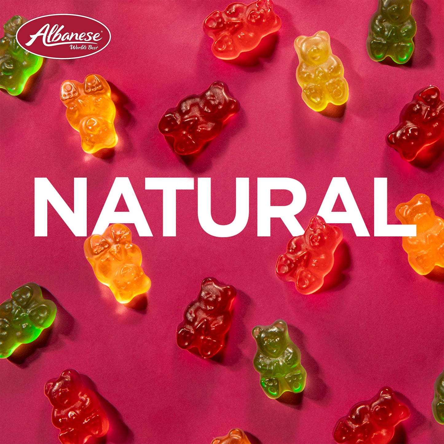 Albanese Worlds Best 5 Natural Flavor Gummi Bears, 5lbs of Candy