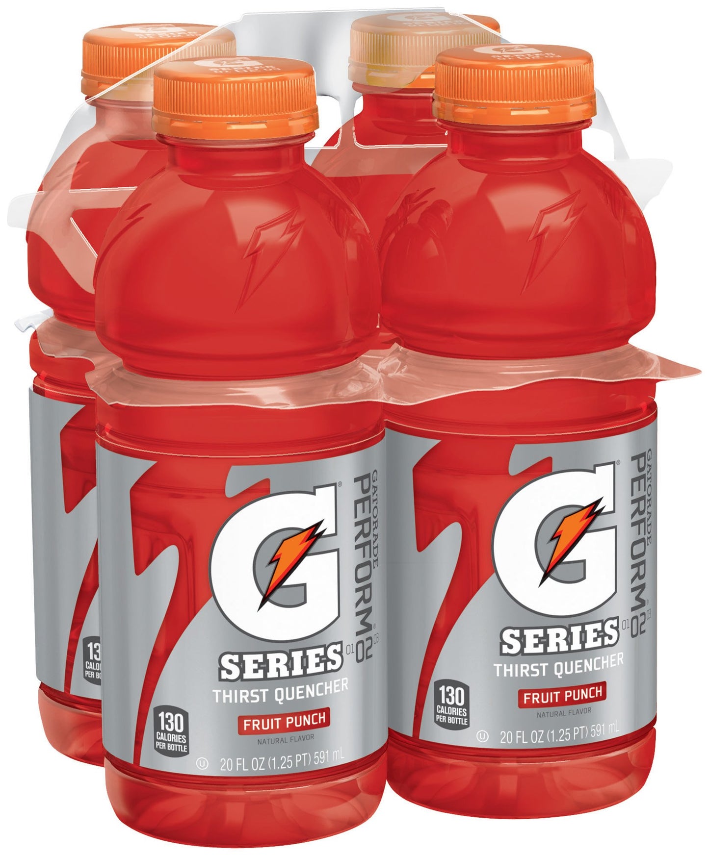 Gatorade Thirst Quencher Sports Drink, Fruit Punch, 20oz Bottles, 4 Pack, Electrolytes for Rehydration