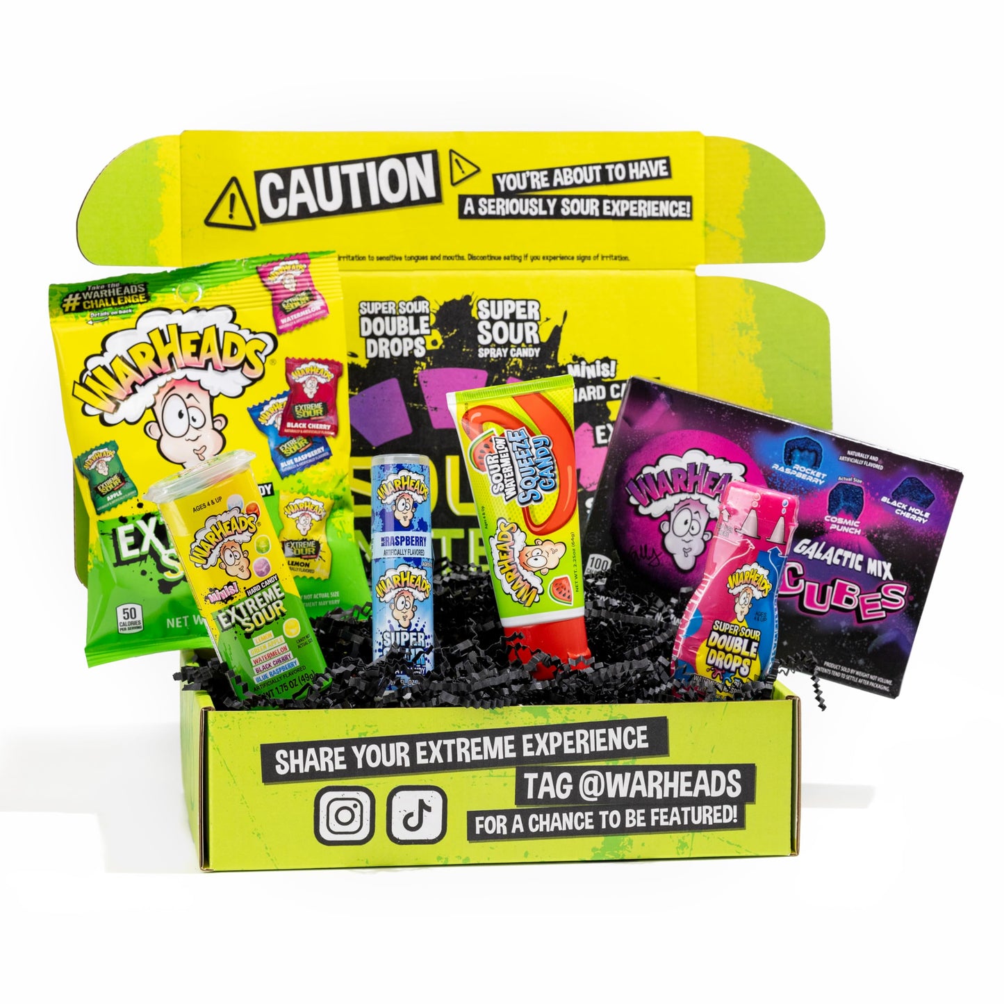 Warheads Survive The Sour Specialty Box - Sour Candy Challenge Variety Pack - 6 Candies Of Different Levels Of Sour For All Sour