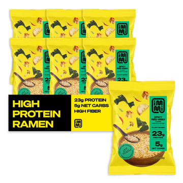 Immi Spicy Red Miso    Ramen - Improved Taste, Better Texture & More Protein - Vegan, High Protein Noodles - Low Carb, Zero Suga