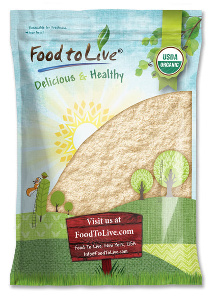 Food to Live - Organic Green Pea Flour, 10 Pounds - Non-GMO, Finely Ground, Pure, Raw, Keto-Friendly, Nutritious Vegan Powder in