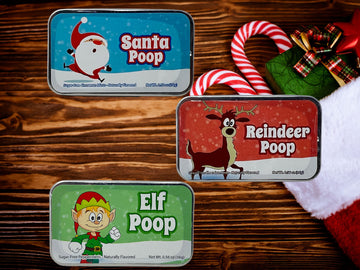 Christmas Poop Mints - Christmas Novelty Candy Mint Tins Gag Gifts (Set Of 3) Funny Christmas Stocking Stuffers Idea For Adults,