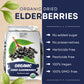 Dried Elderberries Organic 1 Lb Bulk Bag - Usda Certified, Non-Gmo Sambucus Nigra, Whole Dried Elderberry - Natural, No Added Su