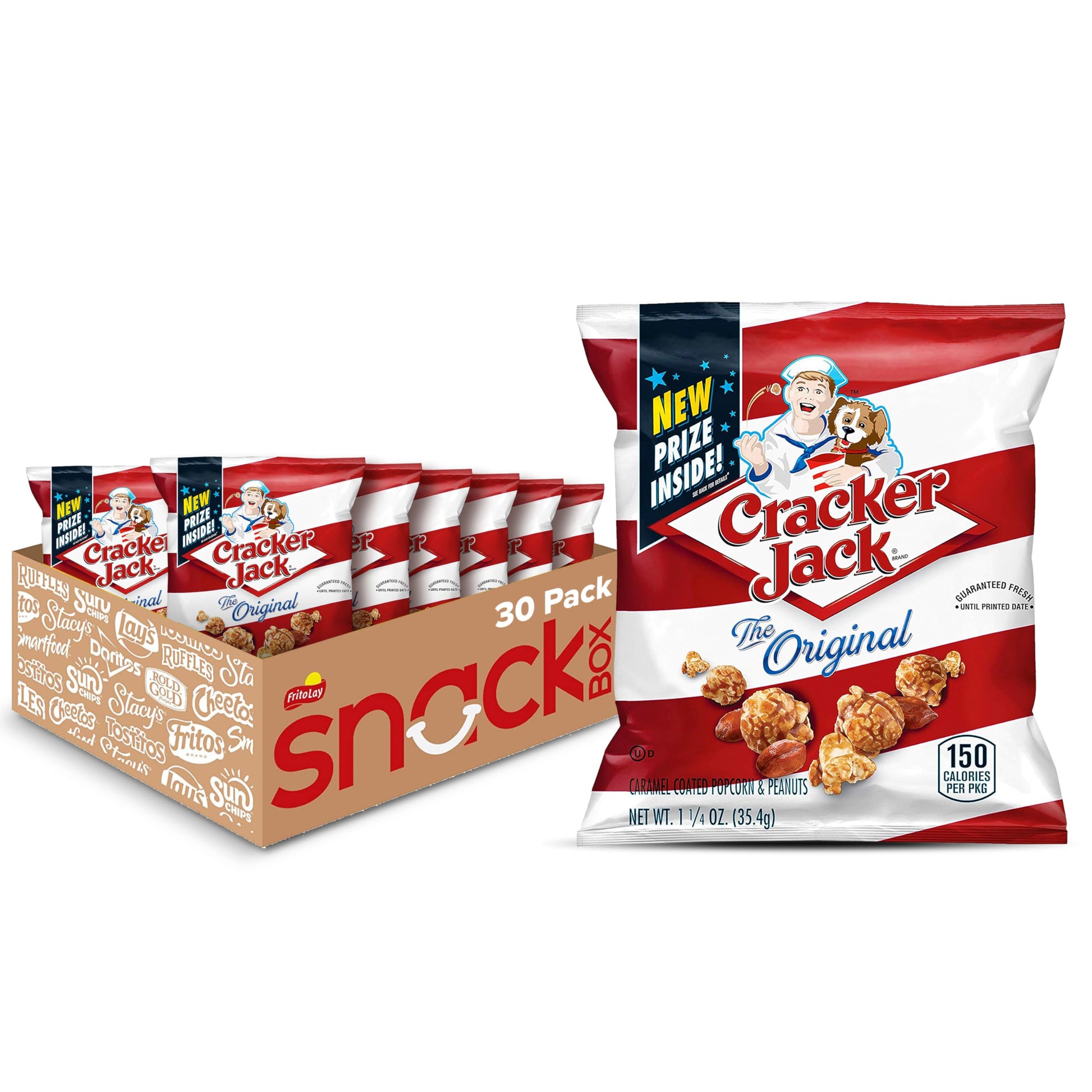  er Jack Caramel Coated Popcorn & Peanuts, Original, 1.25 Ounce Bags (Pack of 30)