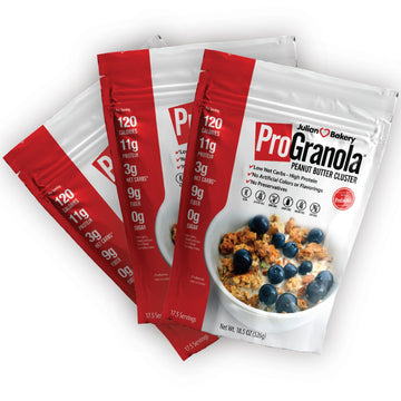 Julian Bakery® Progranola® Cereal | Peanut Butter Cluster | 12G Protein | 2 Net Carbs | Gluten-Free | Grain-Free | 3 Pack