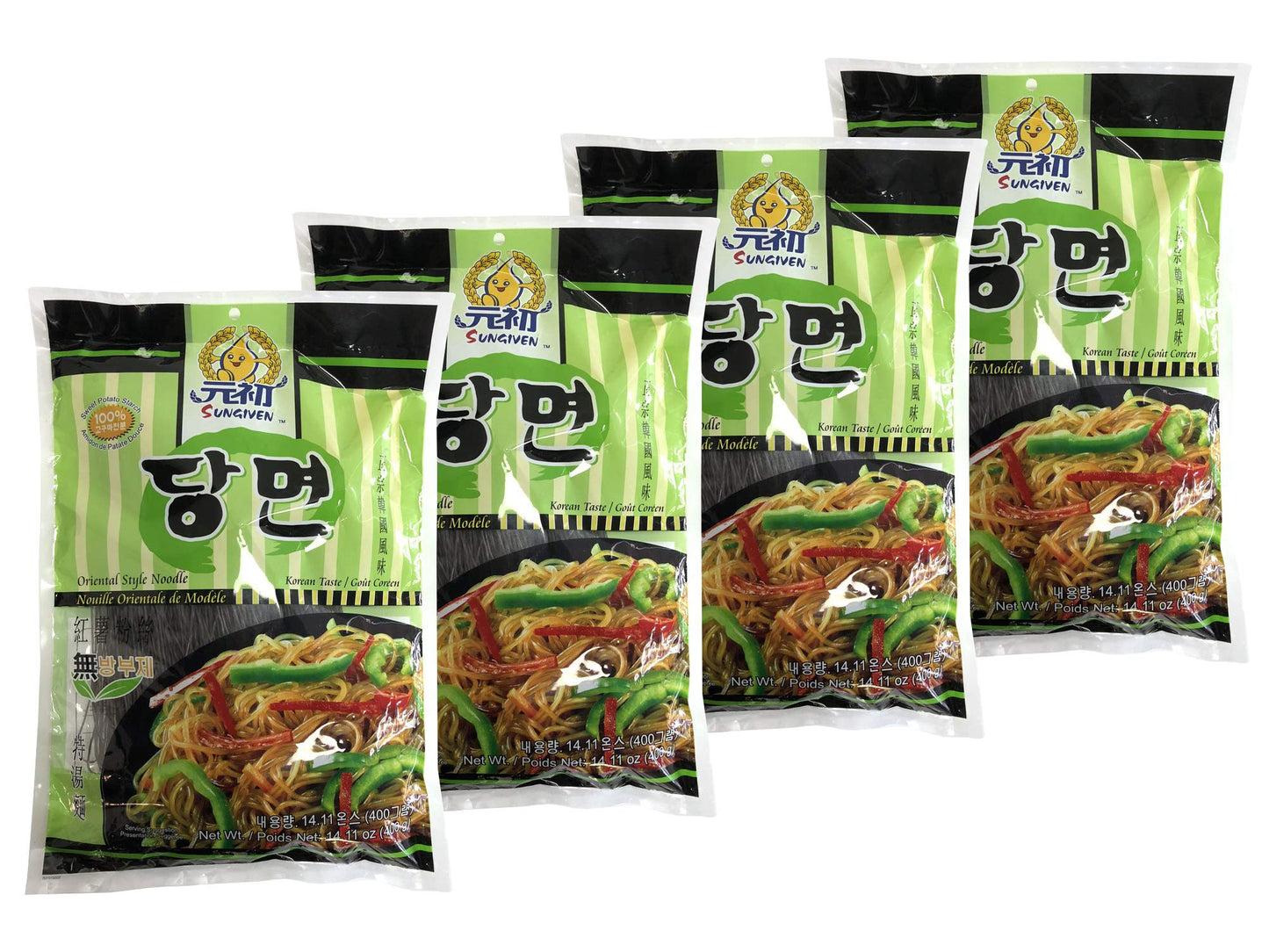 Sungiven Sweet Potato Glass Noodles, Korean Vermicelli Pasta, Fat-Free And Gluten-Free, 100% Sweet Potato Starch, No Additive, N