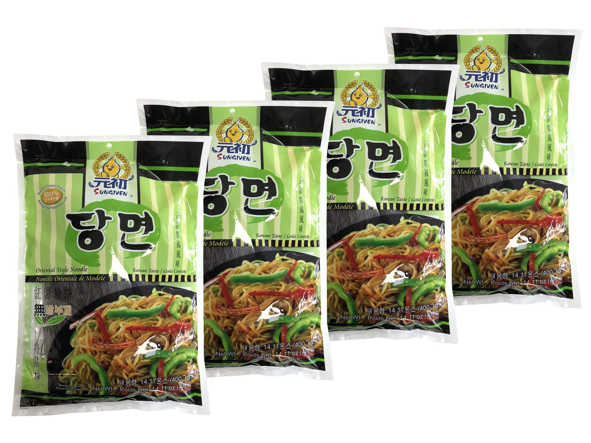 Sungiven Sweet Potato Glass Noodles, Korean Vermicelli Pasta, Fat-Free And Gluten-Free, 100% Sweet Potato Starch, No Additive, N