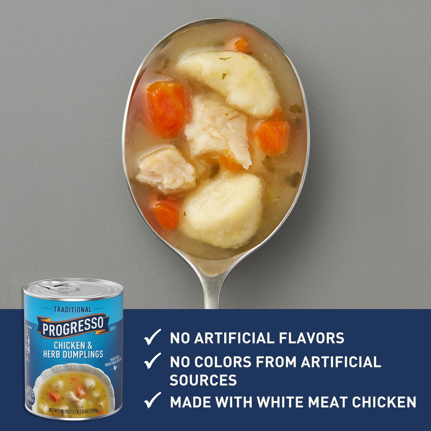 Progresso Traditional, Chicken & Herb Dumplings Canned Soup, 18.5 Oz. (Pack Of 12)