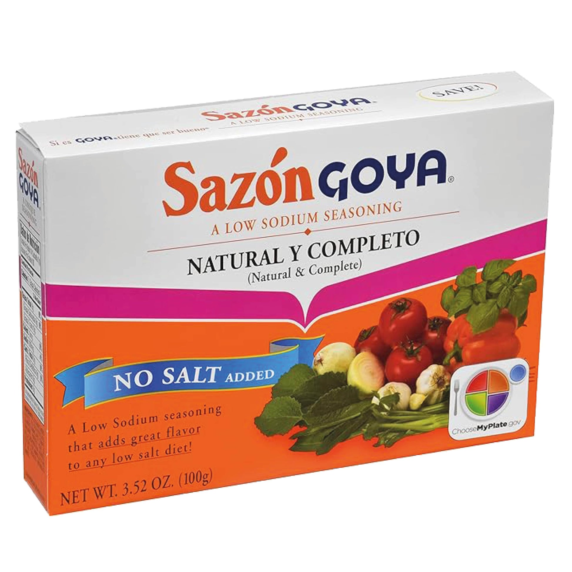Saz  n Natural and Complete by Goya, Low Sodium Latin Spice Blend for Poultry, Seafood, Meat and Vegetables, All Purpose Mexican