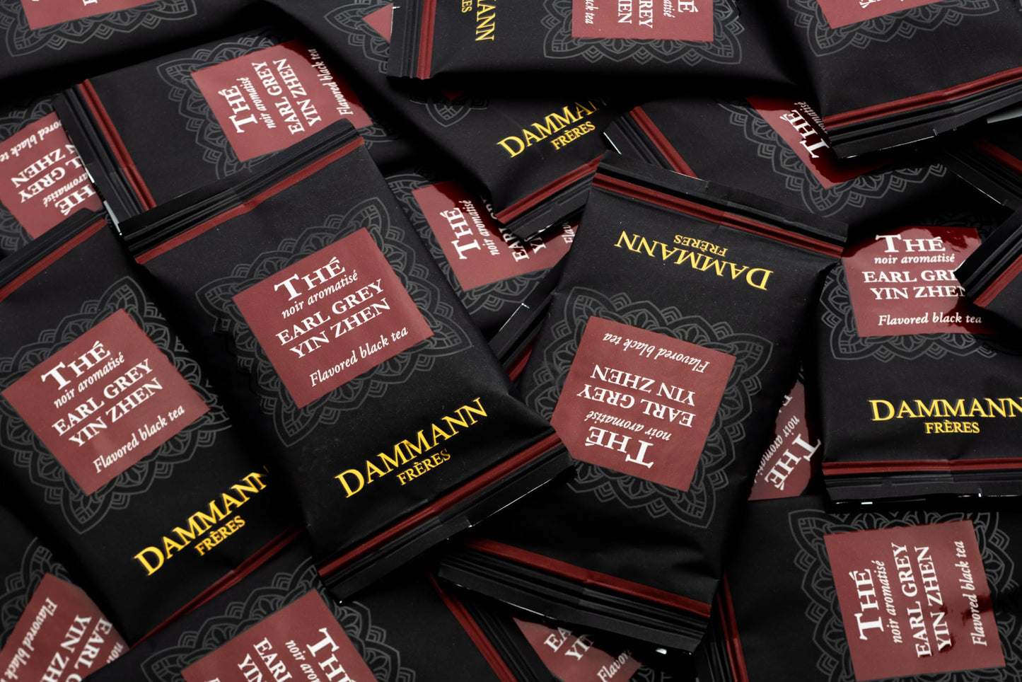 Dammann Freres Sachets, Earl Grey Tea Bags, Premium Gourmet French Black And Citrus Infused Tea, Individually Wrapped, 24 Count